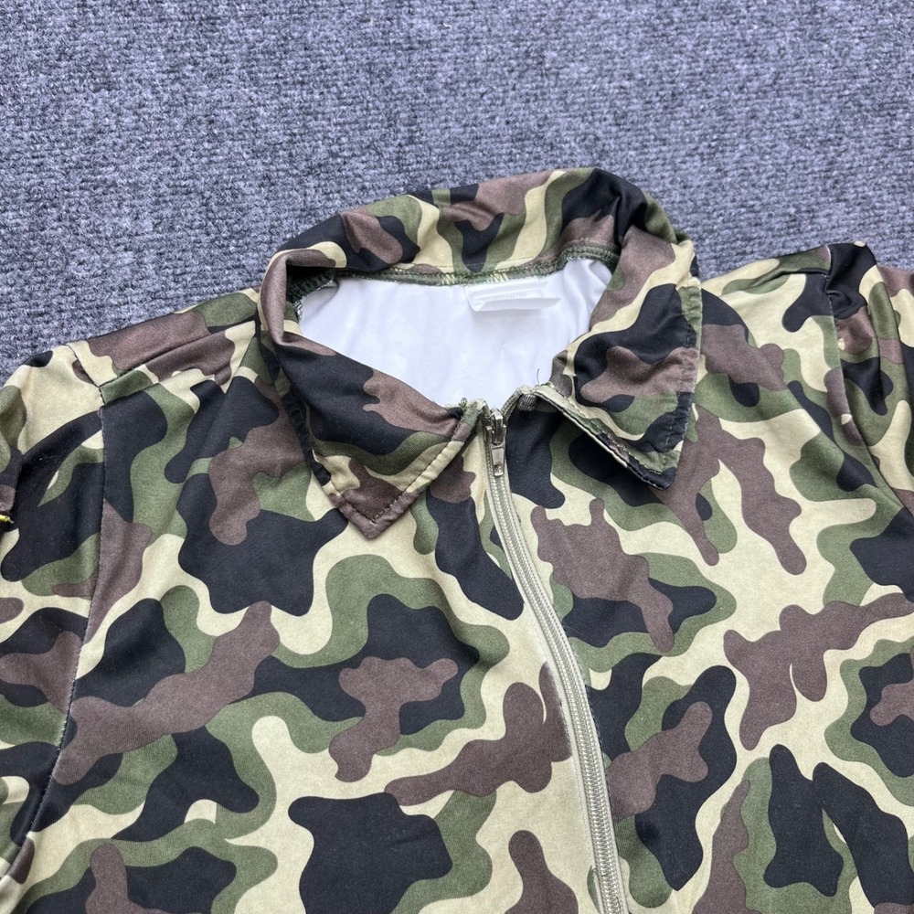 Spirit Halloween Cosplay Military Camouflage Long Sleeve Zipper Jumpsuit